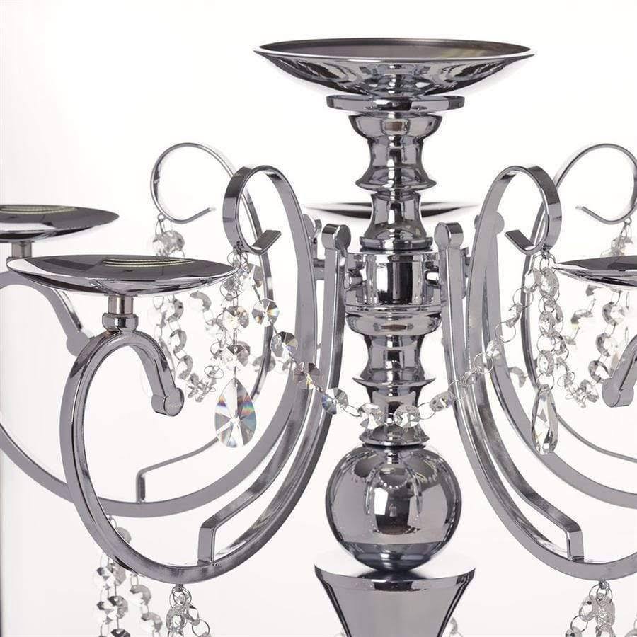 Silver Metal Candle Holder Candelabra M358727