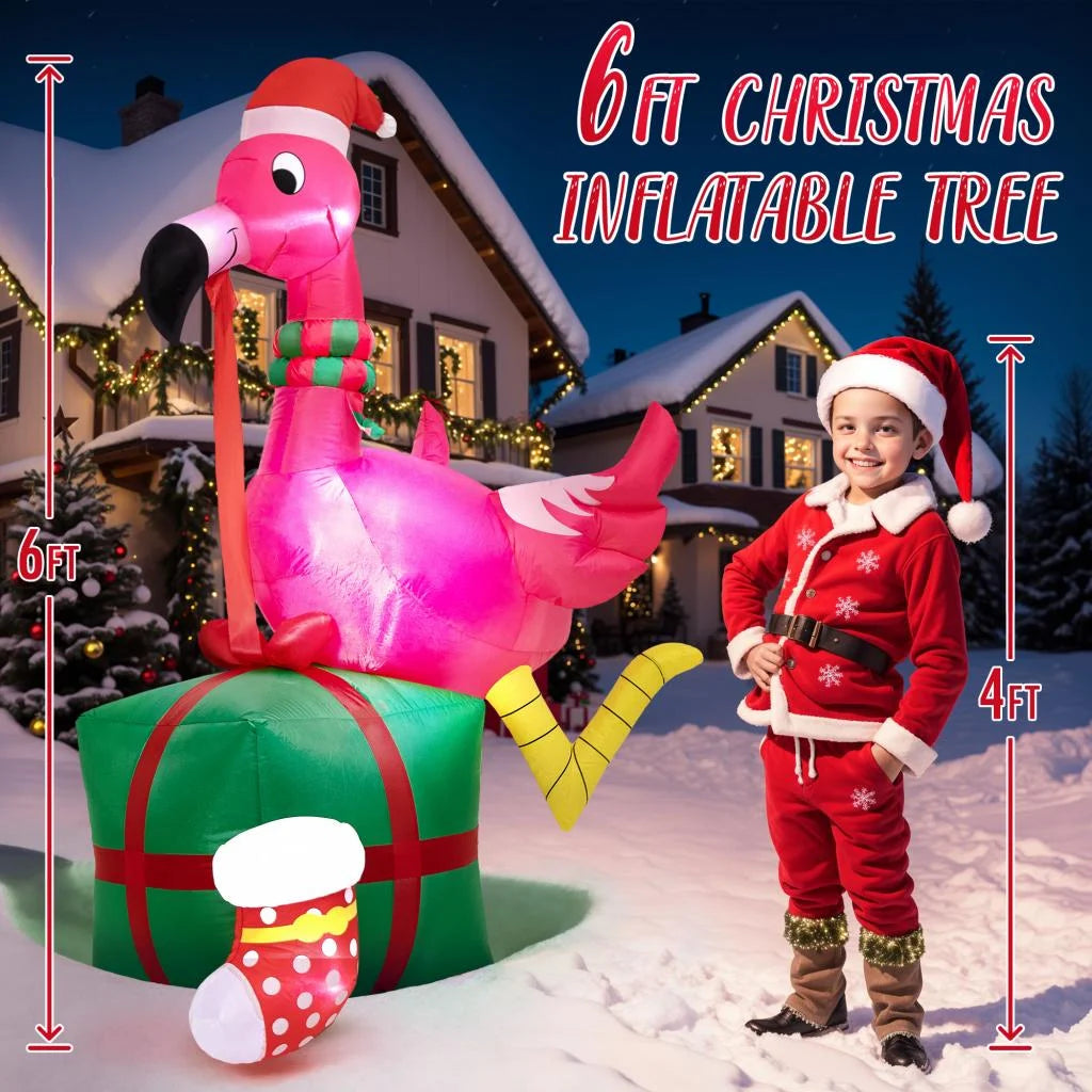 6FT Inflatable Flamingo with Built-in Light G91443