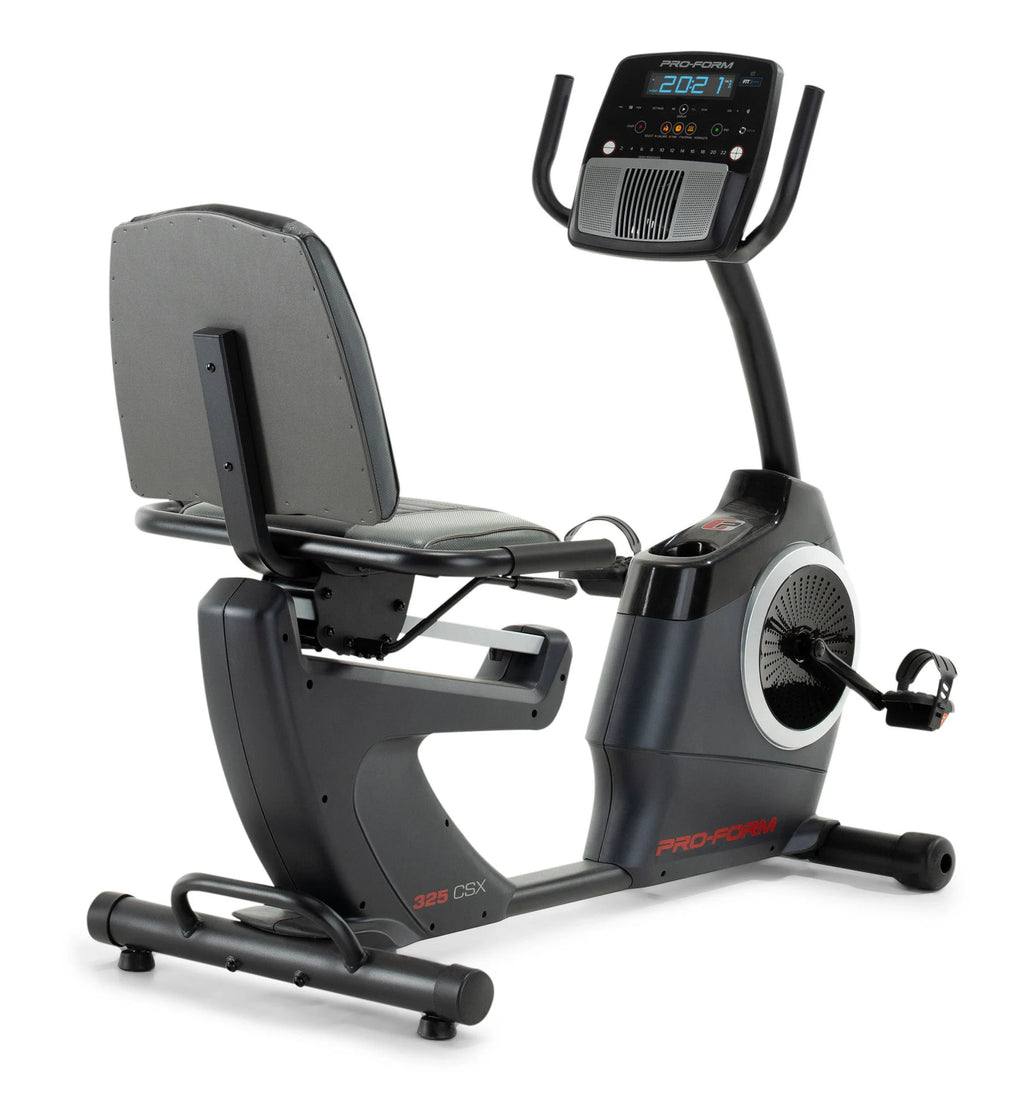 Recumbent Exercise Bike with Display, Tablet Holder, and Fan C345