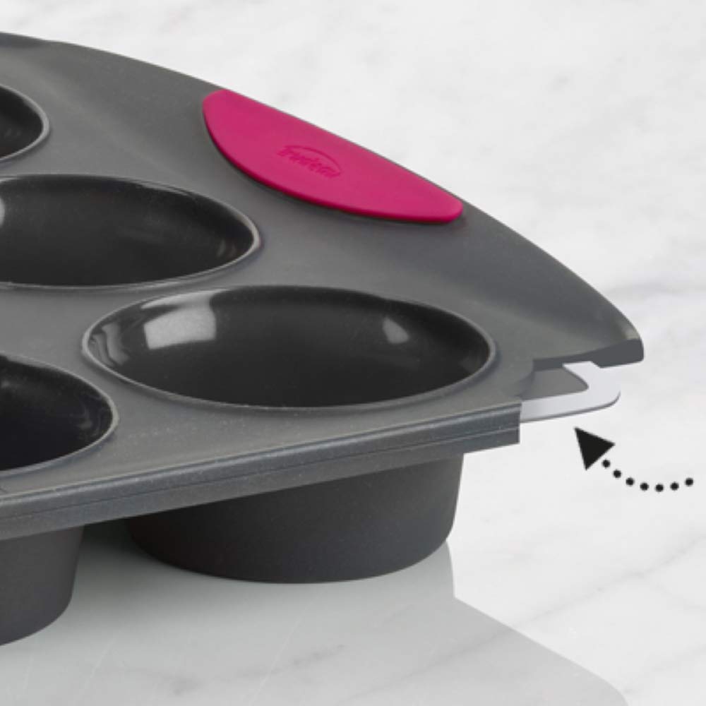 White Confetti 6 Cup Jumbo Muffin Pan Silicone Bakeware M503