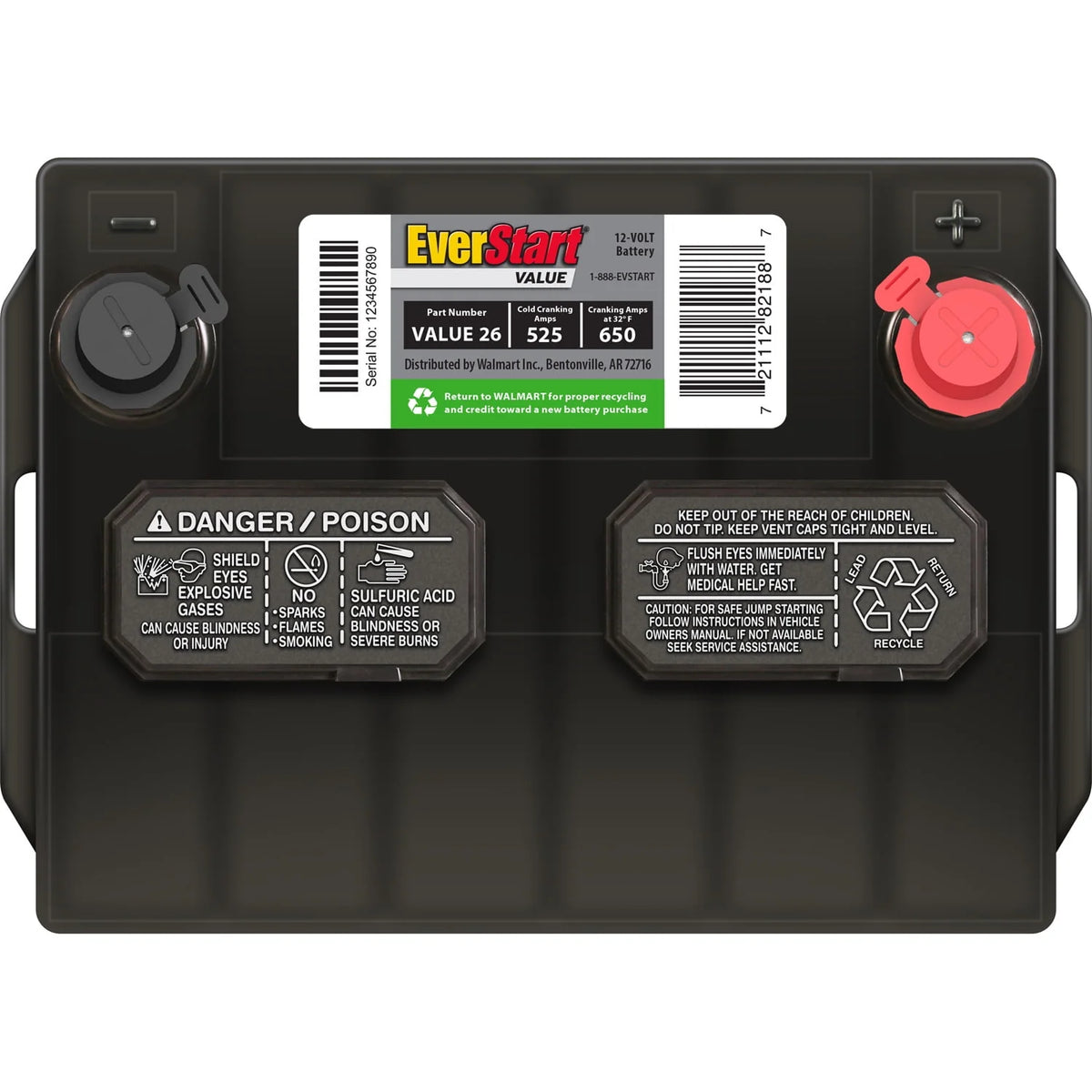 12 Volt 525 CCA Lead Acid Automotive Battery W40440