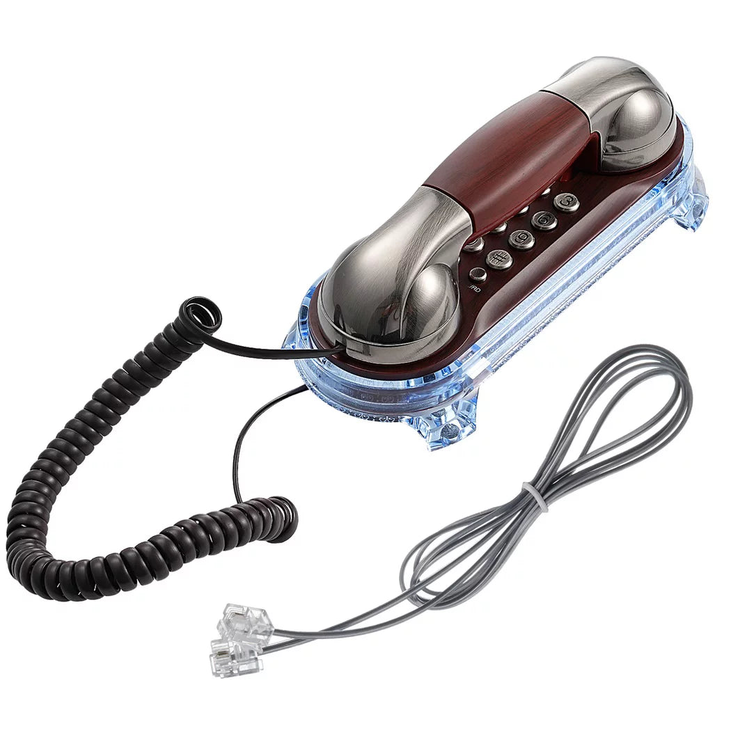 Vintage Wall-Mounted Telephone with Blue Indicator E554