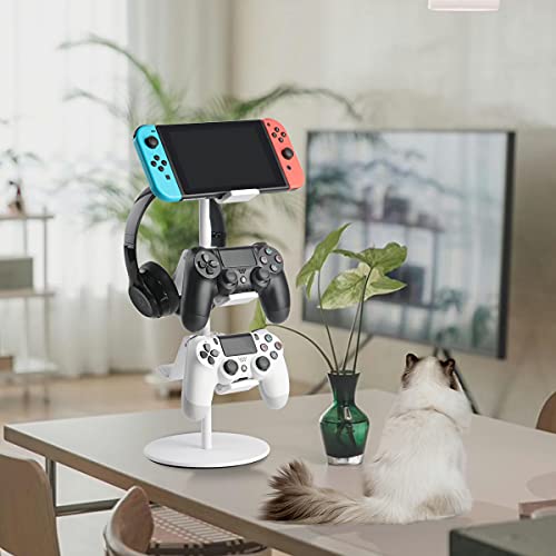 3 Tier Controller Stand with Headphone Holder, Smart Black U3682