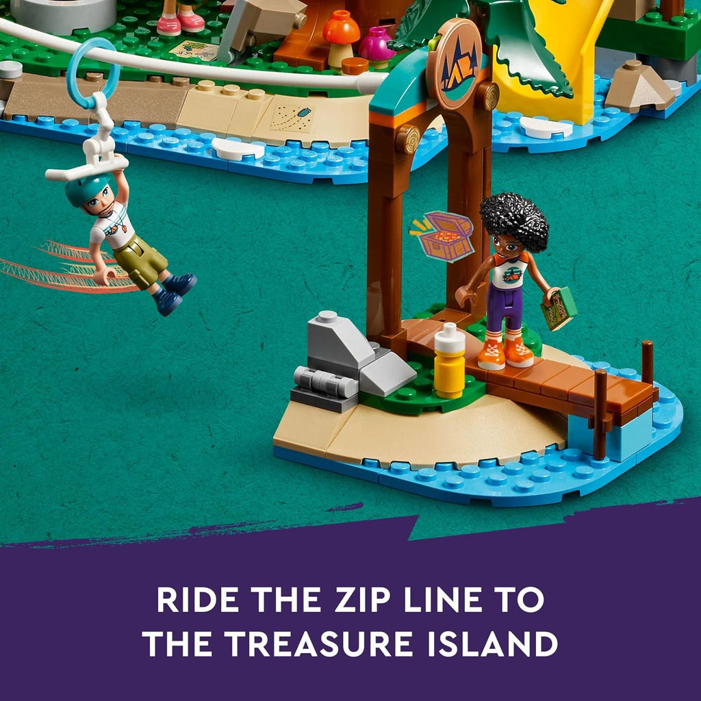 LEGO Friends Adventure Camp Tree House Toy with Doll Accessories, Outdoor Toy Playset for Kids with 5 Mini Dolls and 5 Animal Figures M533010