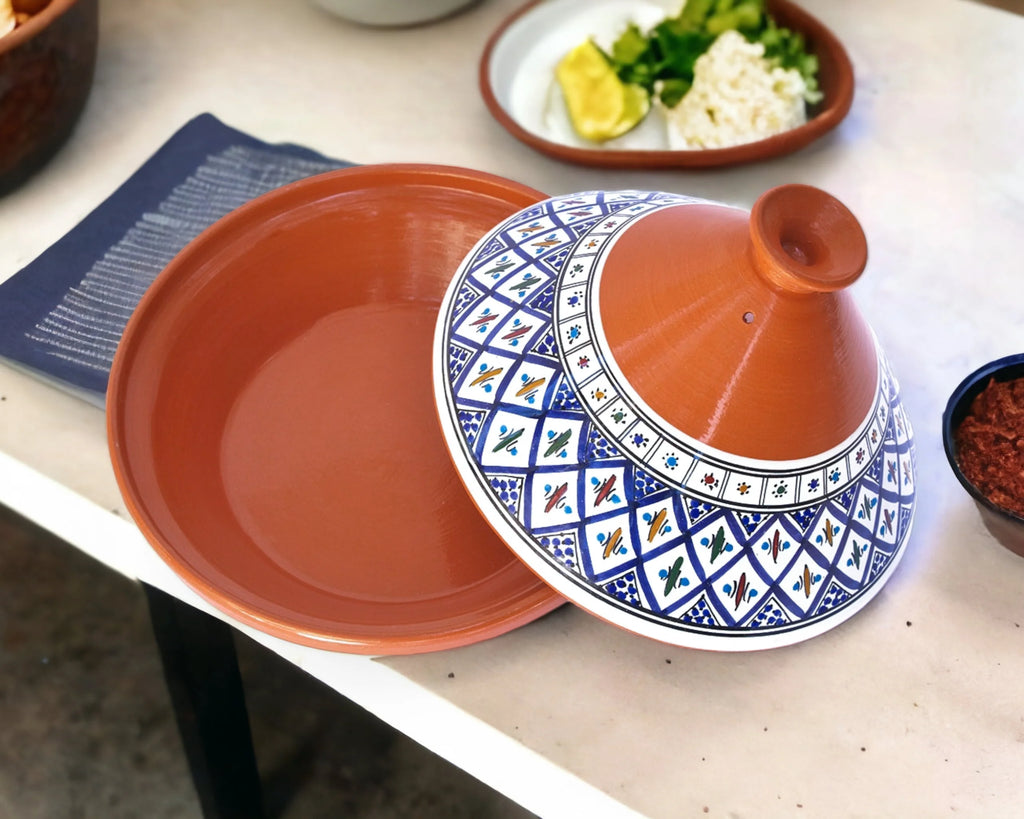 Large Blue Tagine Pot U2571