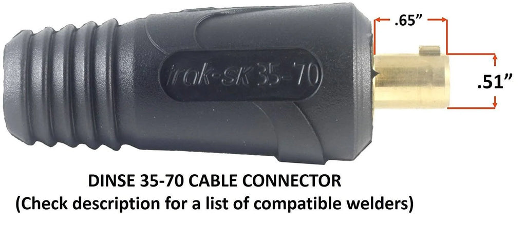 200 Amp Welding Leads Assembly Set #2 AWG Cable 15 Feet P3372