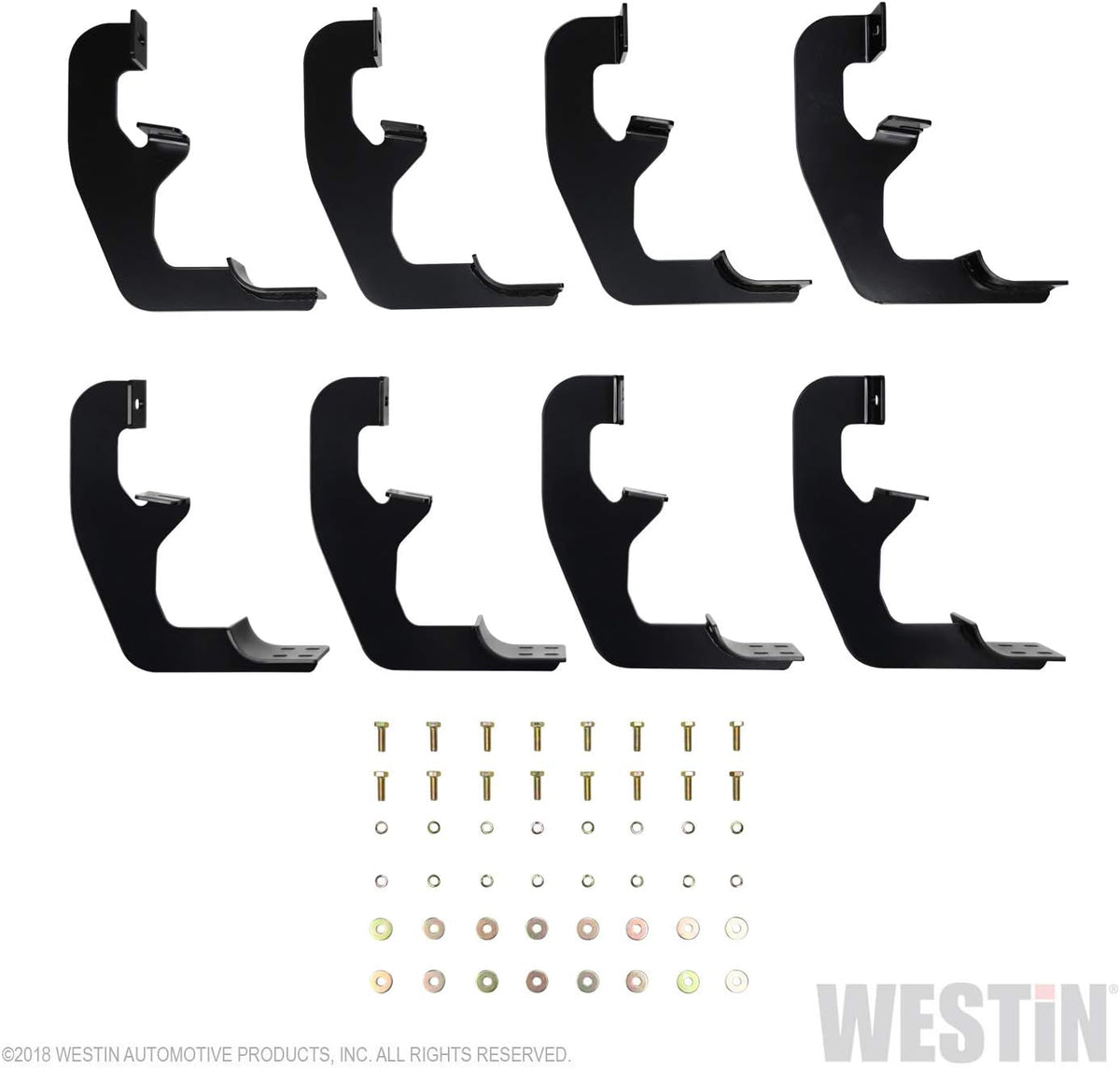Oval Nerf Step Bar Mount Kit Black 3 inch M8358