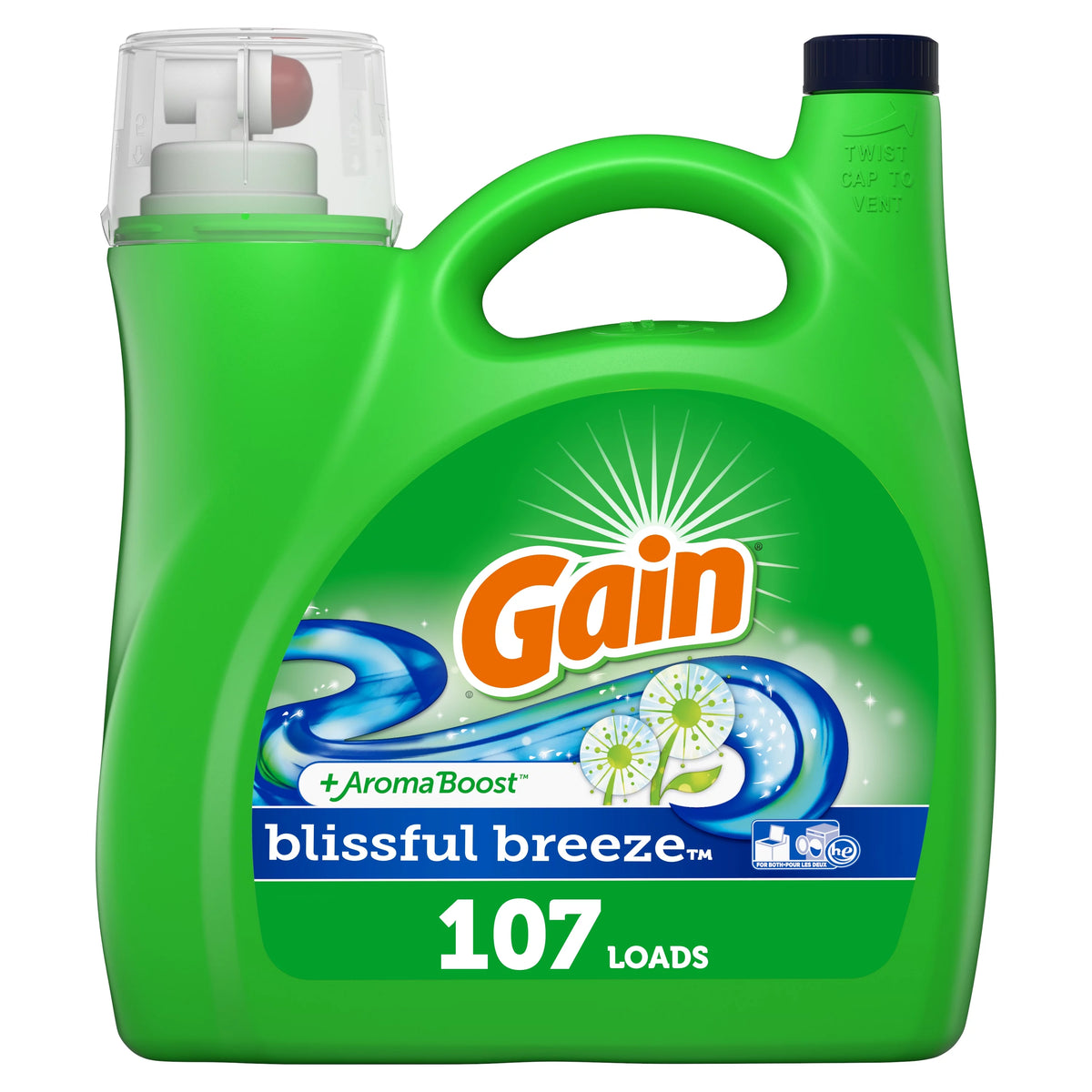 107 Loads Liquid Laundry Detergent, 165 Fl Oz P15133