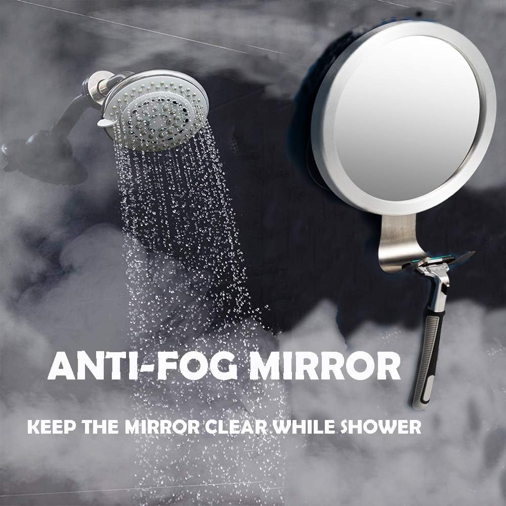 Shower Mirror Fogless with Razor Holder Removable Aluminum Frame U620