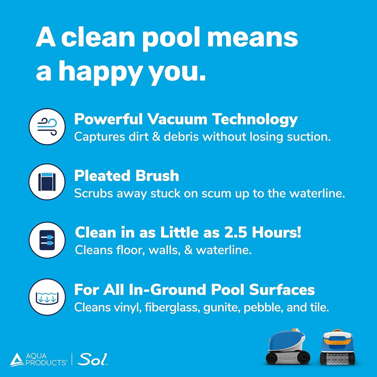 Robotic Pool Cleaner with 50ft Cable F12704