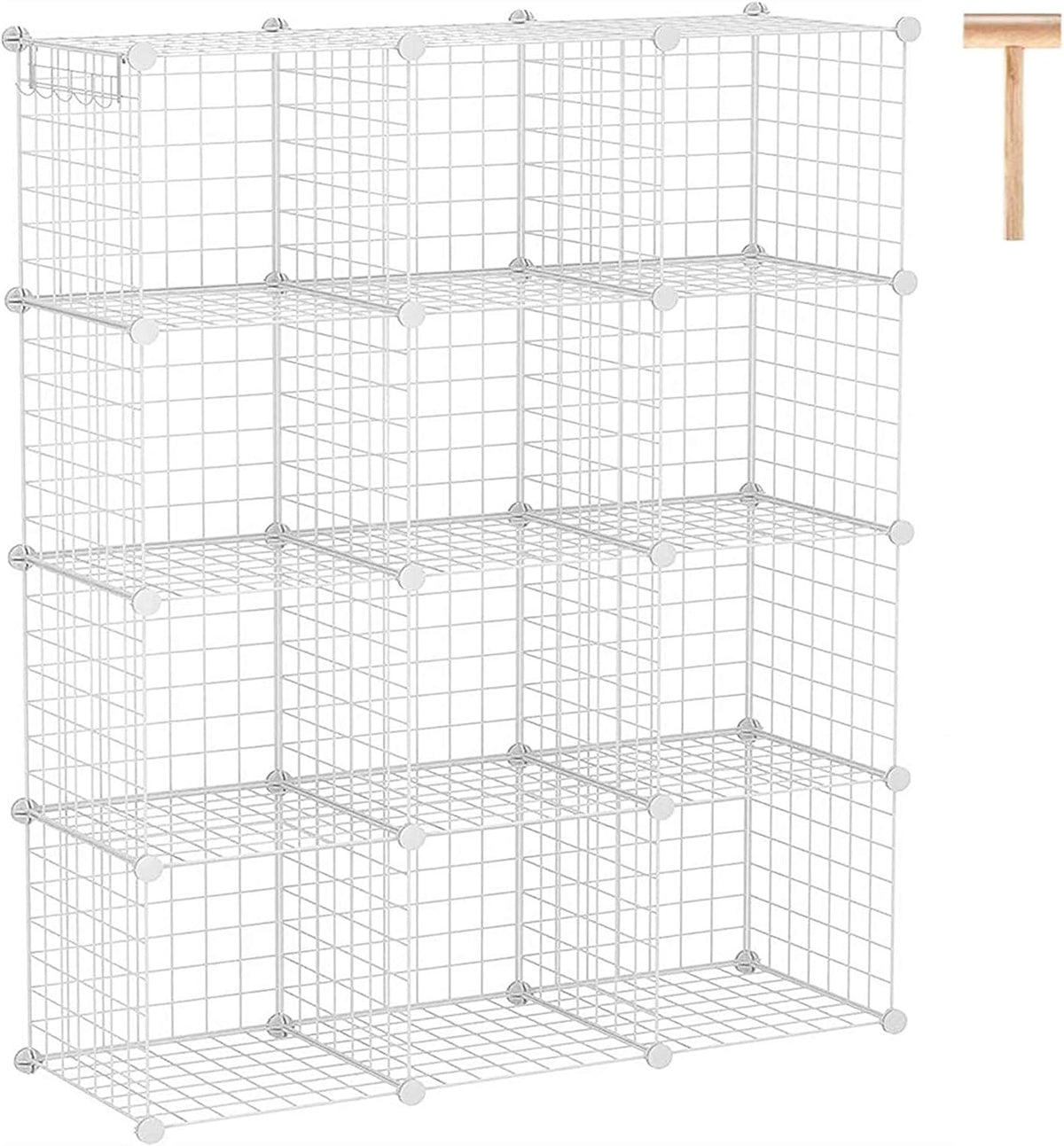 12-Cube Black Wire Cube Storage Organizer K662