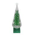 Green Glitter LED Swirl Water Dome with Christmas Tree Table Top Decoration K749130