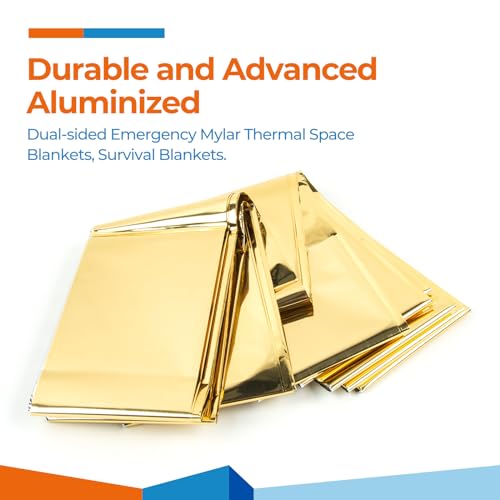 4 Pack Mylar Thermal Emergency Blankets 84" L x 52" W T72866