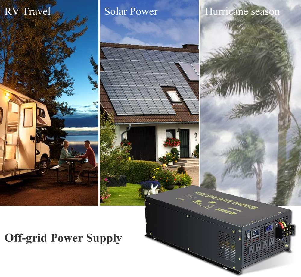 8000 Watt Pure Sine Wave Inverter 48V DC to 120V AC O63050