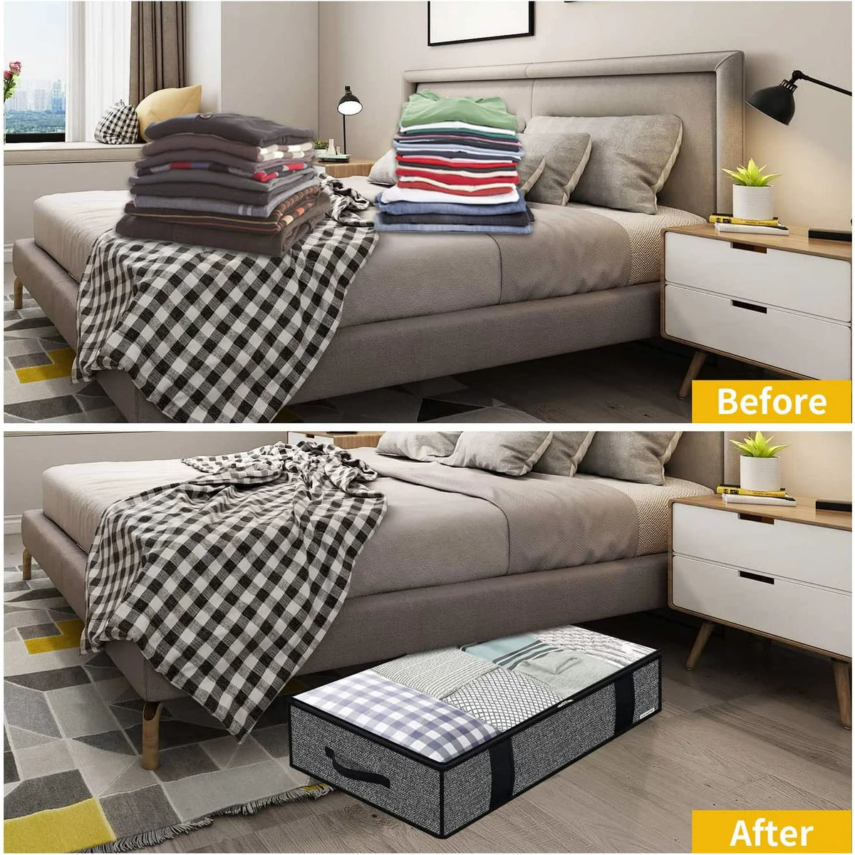 Breathable Zippered Storage Bag with Clear Window E1675