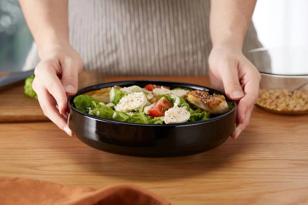 Black 47 oz Ceramic Pasta Bowls Set of 4 K88797