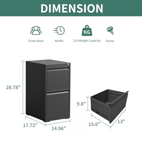 3 Drawer Vertical Metal File Cabinet with Lock Z231718