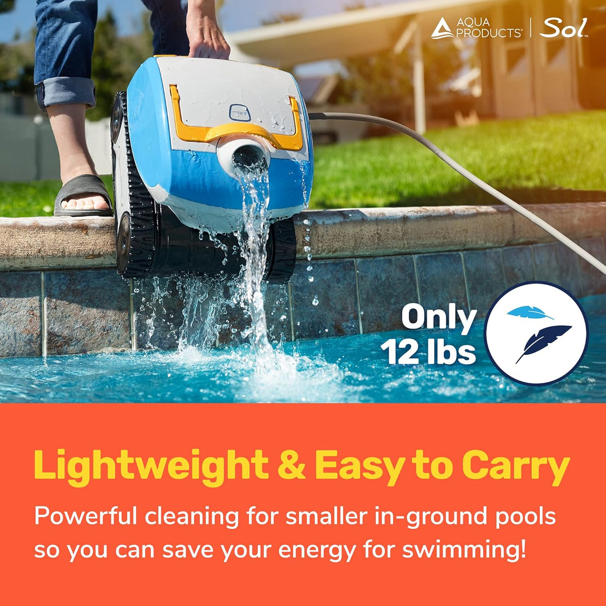 Robotic Pool Cleaner with 50ft Cable F12704