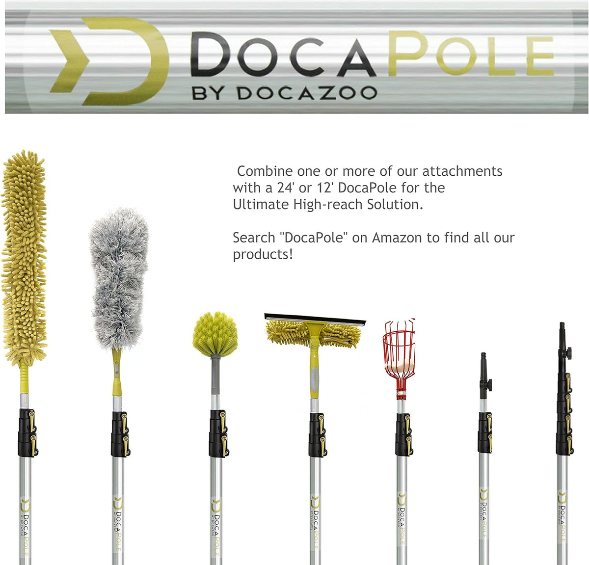 6-24 Foot Extension Pole with Microfiber Duster B535