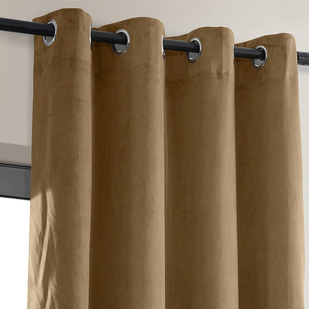 Amber Gold Blackout Velvet Curtains 50 X 96 K8322