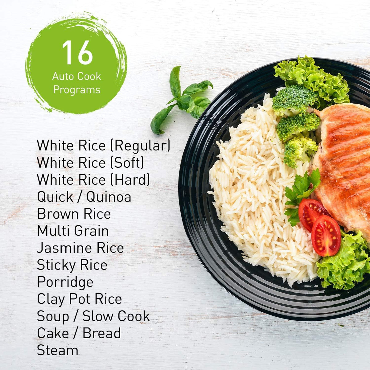 White 10 Cup Rice Cooker S260