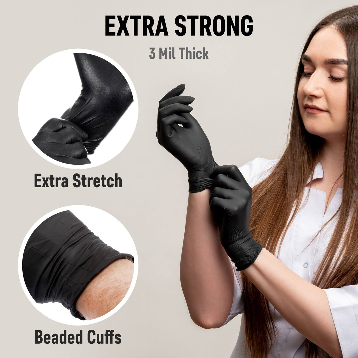 Nitrile Exam Gloves Large B550