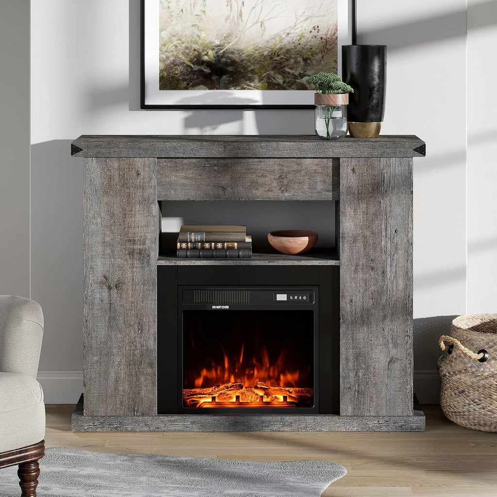 60 Inch Mango Wood TV Stand with 6 Storages H555