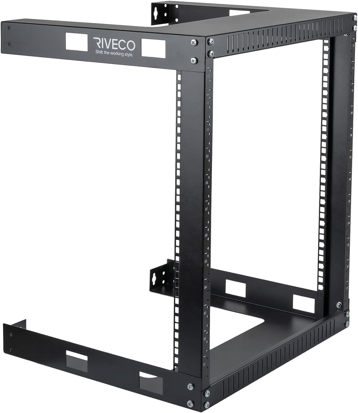 12U 19 Wall Mount Server Rack Black O6792