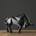 Geometric Ox Statue Ornament Animal Figurine B694