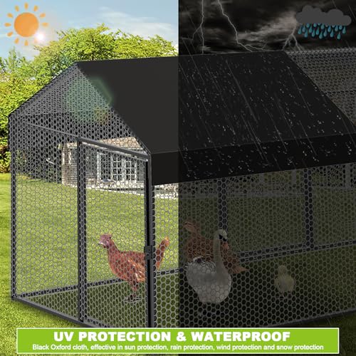 Large Chicken Run with Cover for Yard K113988