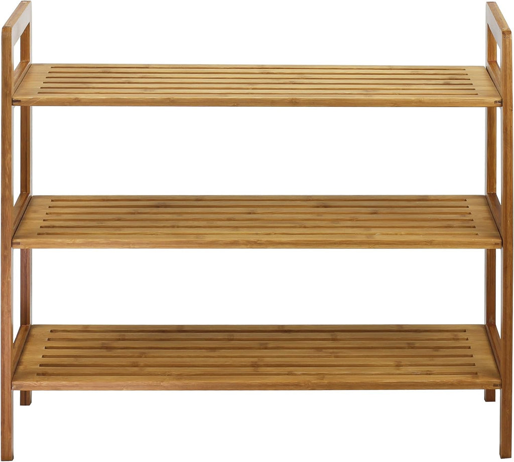 Natural Bamboo 3-Tier Shoe Rack G2978
