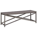 47.2" Poly Rattan Brown Patio Bench C901067