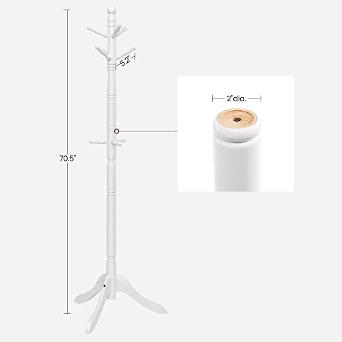 Solid Wood Coat Rack with 10 Hooks R40324
