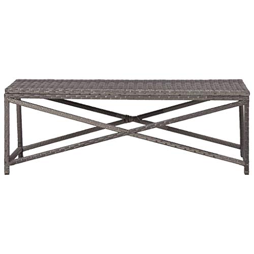 47.2" Poly Rattan Brown Patio Bench C901067