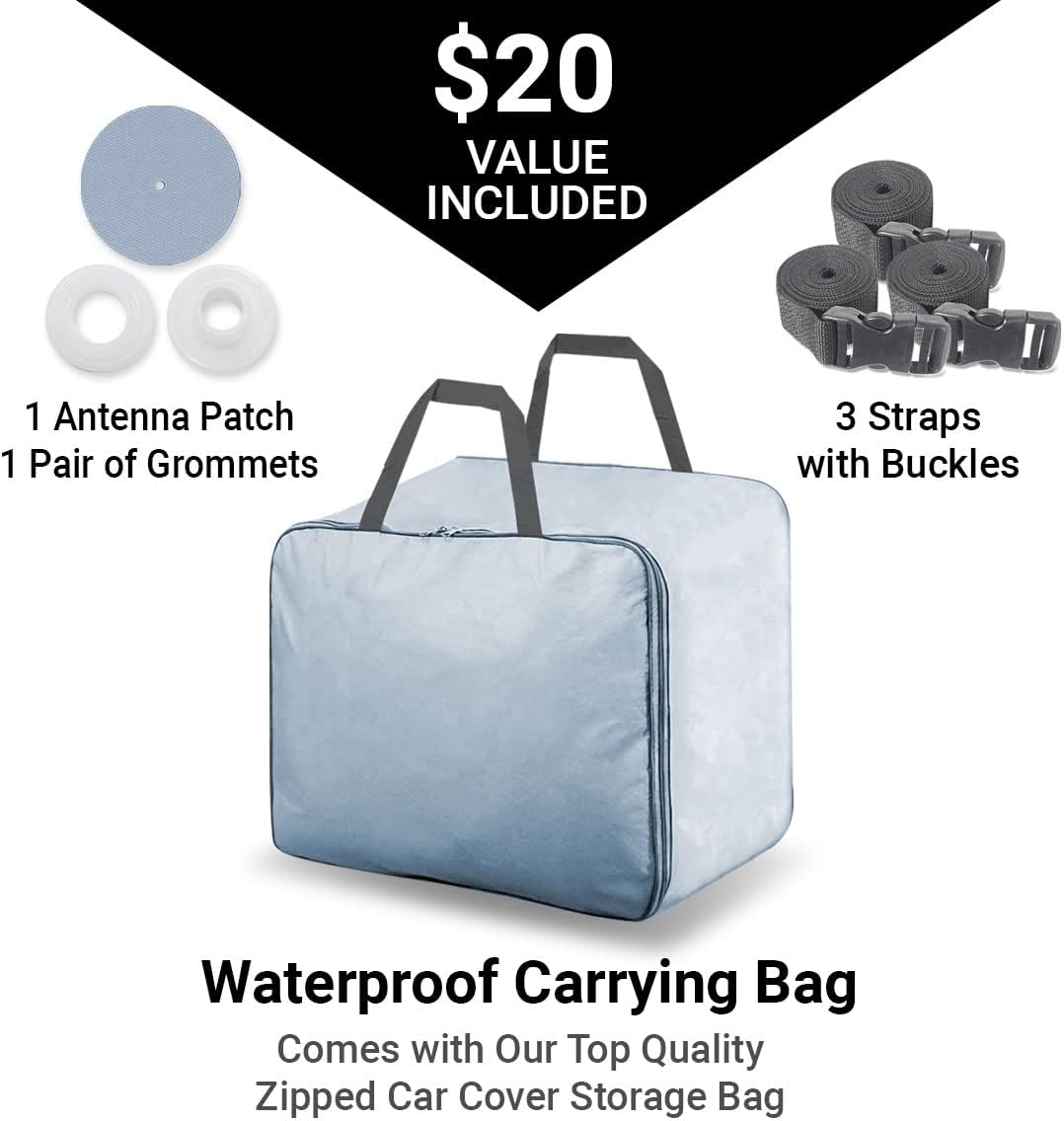 Waterproof Full Car Cover with Straps P20884