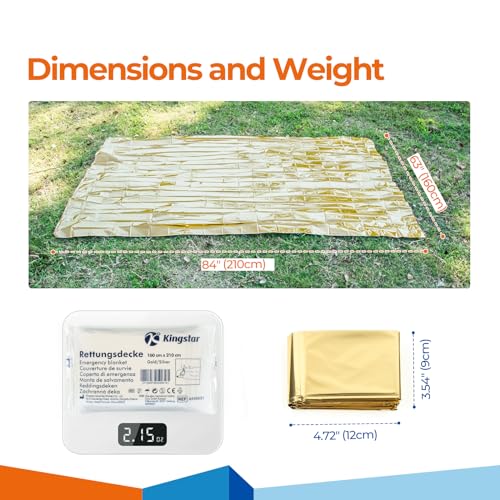 4 Pack Mylar Thermal Emergency Blankets 84" L x 52" W T72866
