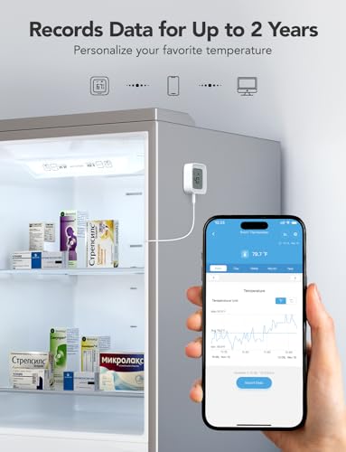 WiFi Freezer Thermometer Alarm with Remote App and Email Alert M3614