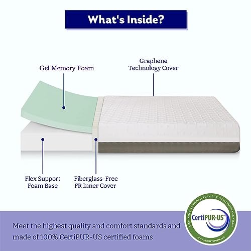 Twin Size 8 inch Cool Gel Memory Foam Mattress M873