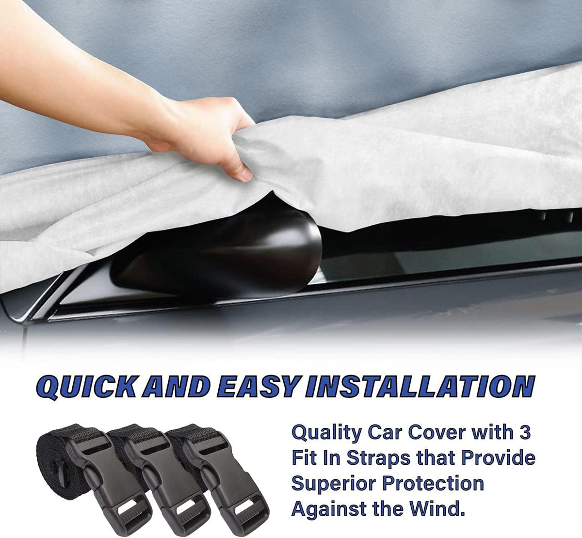 Waterproof Full Car Cover with Straps P20884