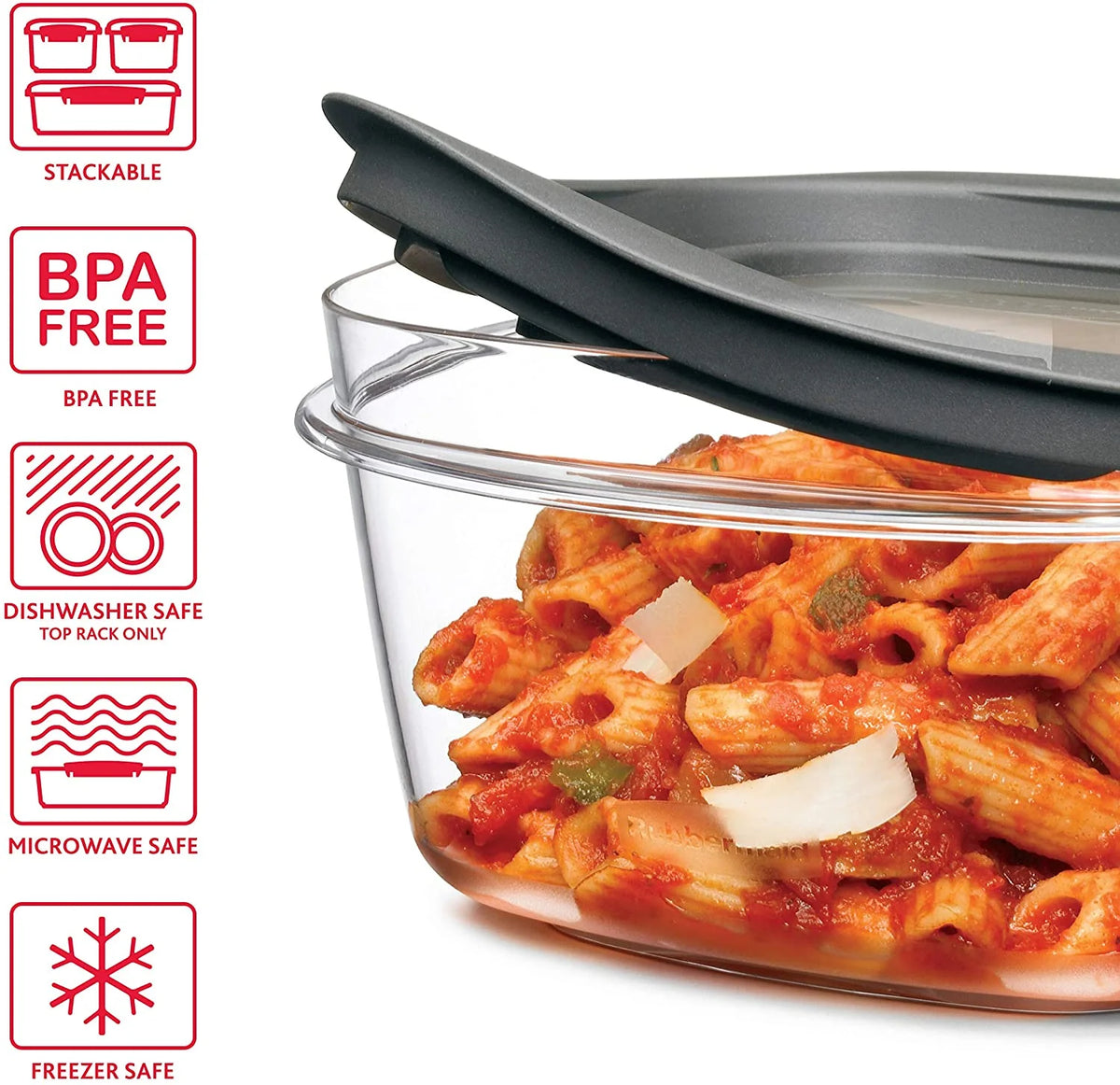 Set of 5 Clear Food Storage Containers Q7378
