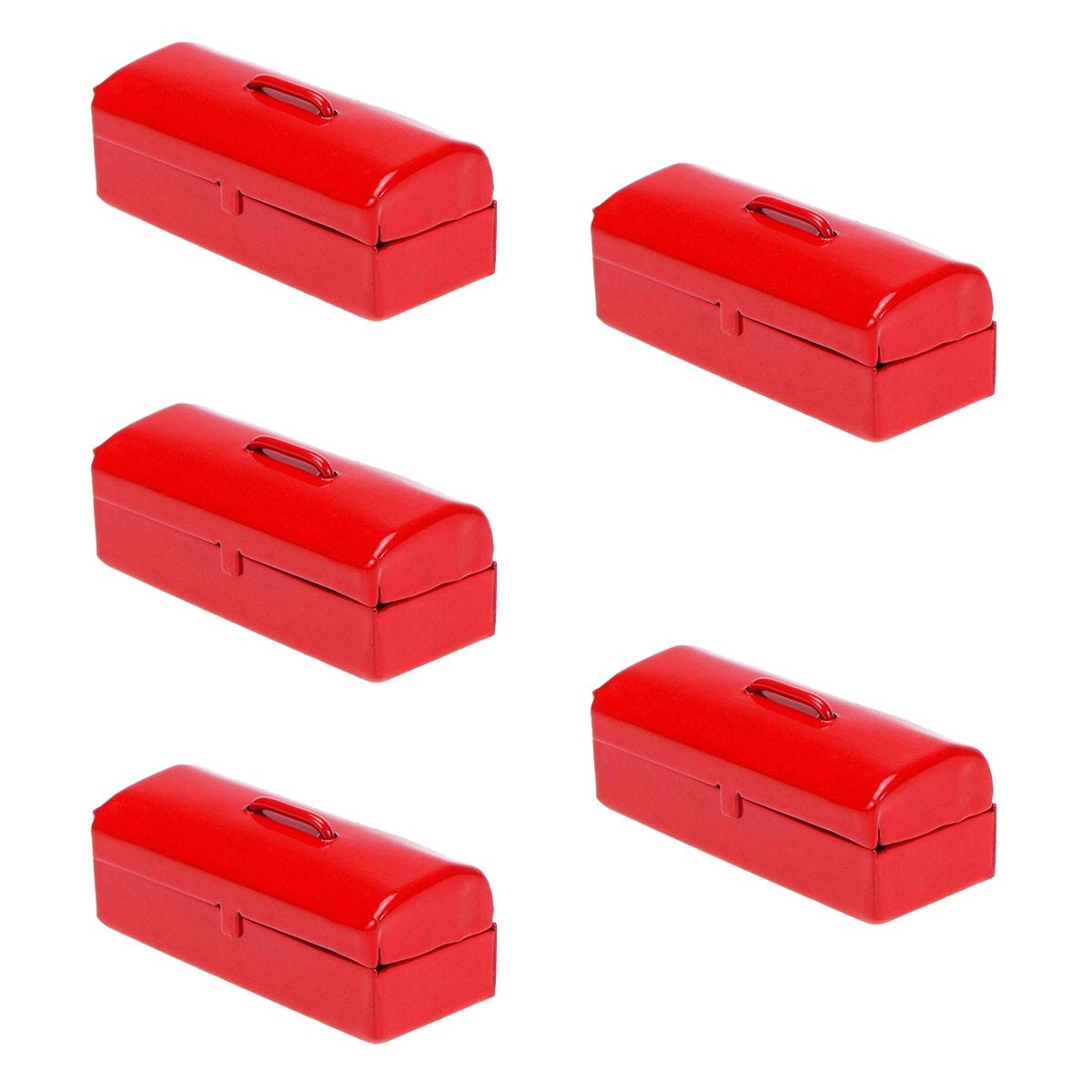 5 Count Mini Tin Case Toy Dollhouse Accessories Toolbox J25149
