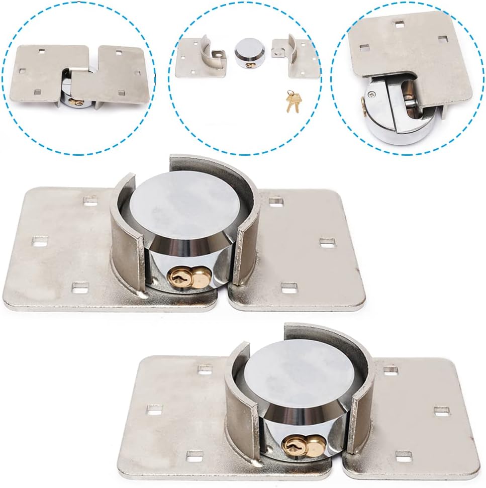 2pcs Garage Shed Door Lock Shackle Padlock with Keys G326224