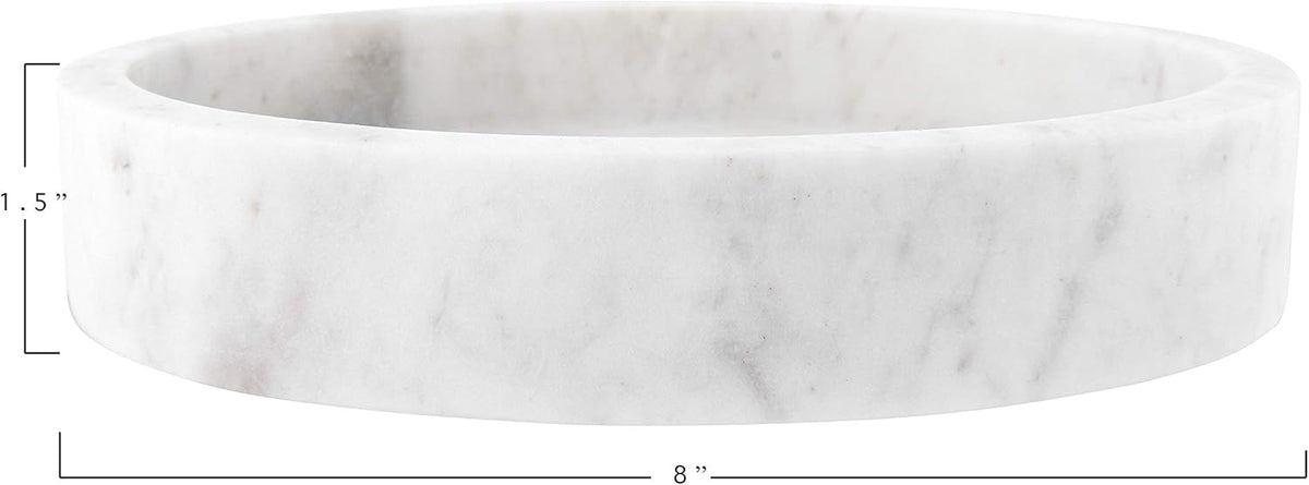8 Round Carved Marble Tray J265793