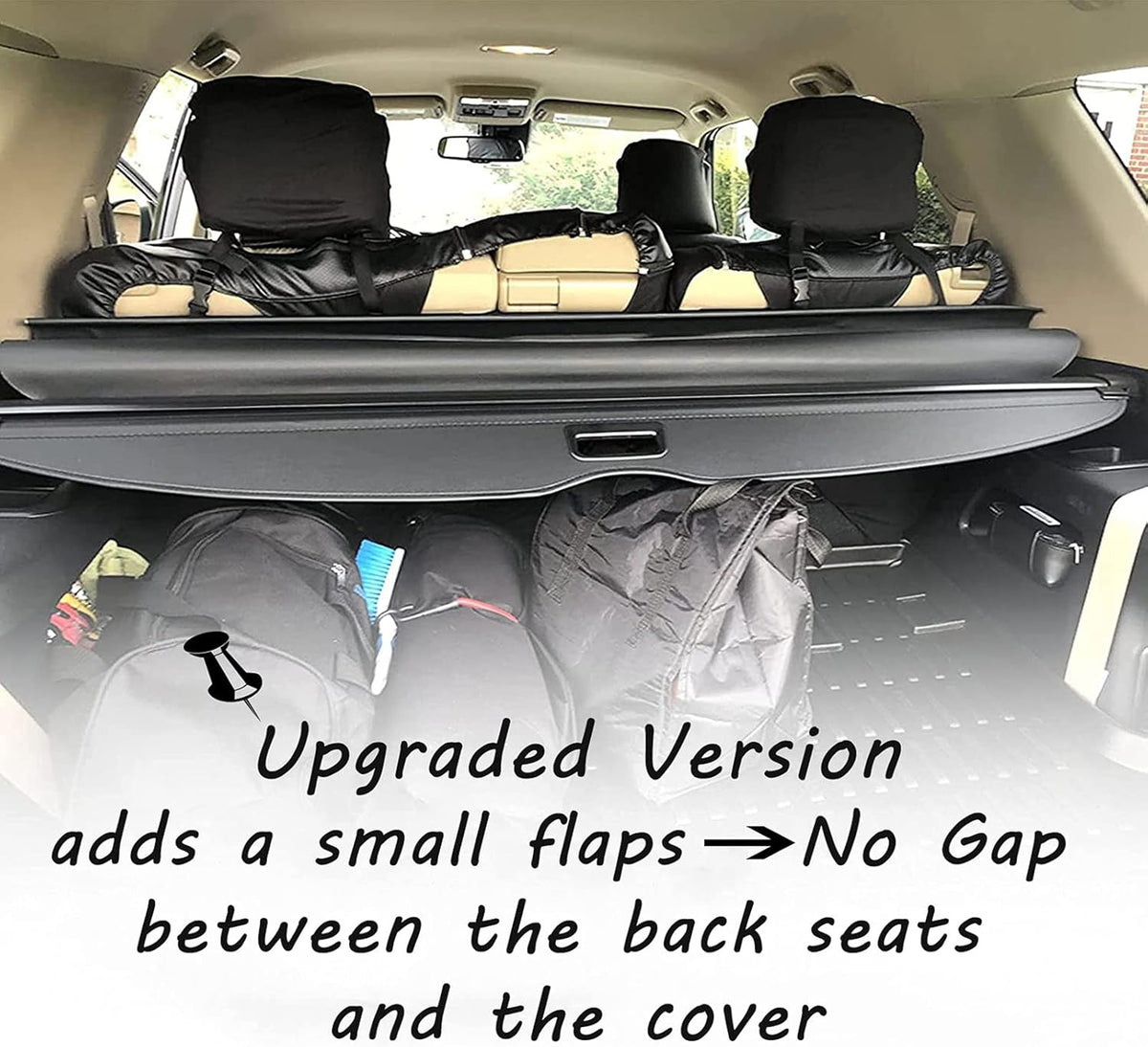 Black Retractable Cargo Cover Y8252