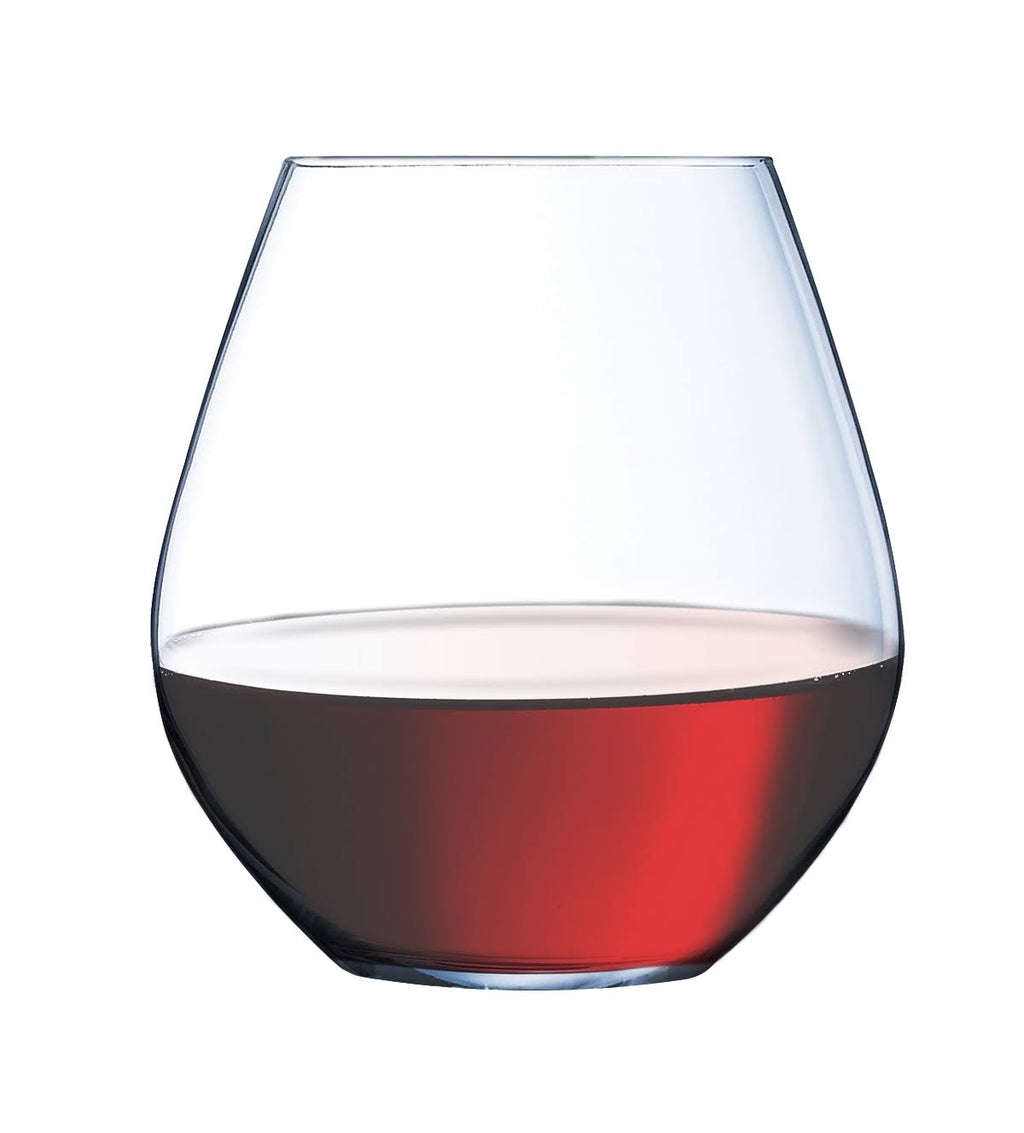 Clear Stemless Red Wine Glass Set of 6 I451959