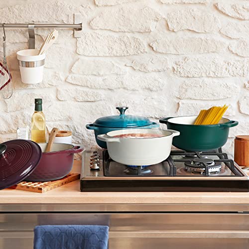Enameled Cast Iron Dutch Oven Pot with Lid 3-Quart (Red) B50048