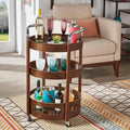 Walnut Round Bar Cart C735