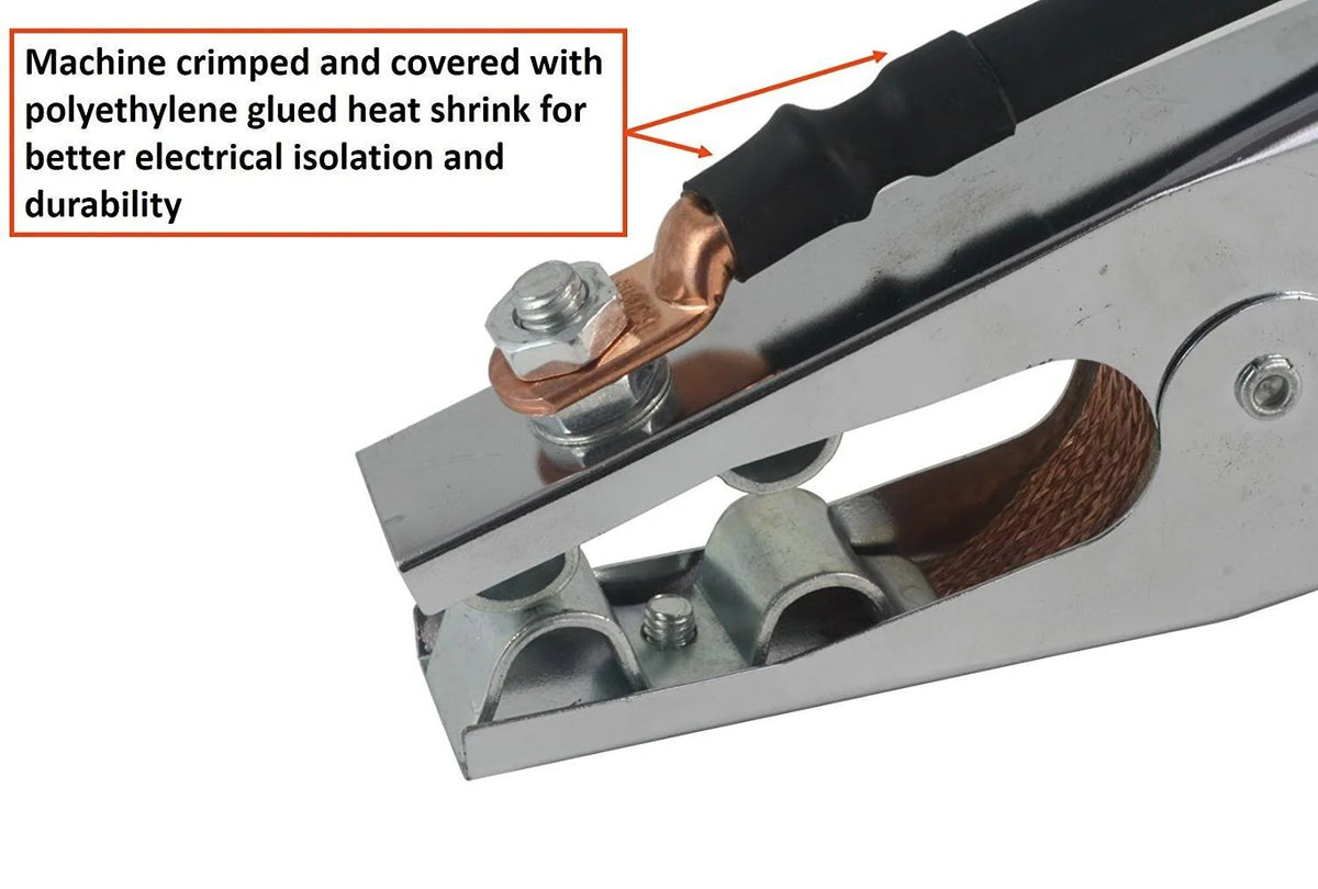 200 Amp Welding Leads Assembly Set #2 AWG Cable 15 Feet P3372
