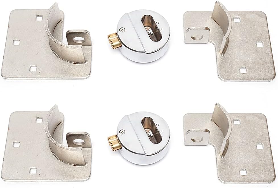 2pcs Garage Shed Door Lock Shackle Padlock with Keys G326224