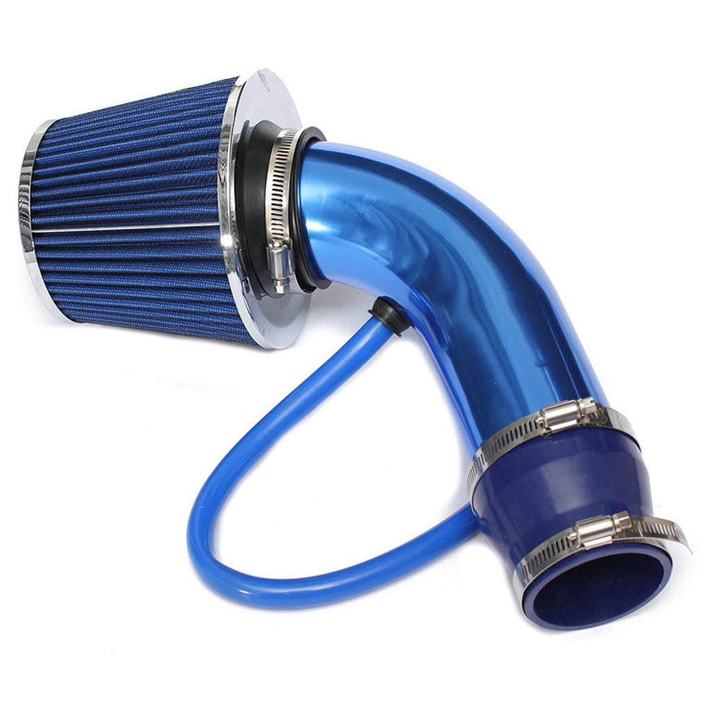 Blue Cold Air Intake Filter Kit Pipe Hose System Car Auto Part F550